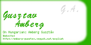 gusztav amberg business card